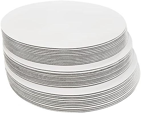 [35 יחידות] 12 לבן עוגת לוח עגול, חד פעמי עוגת מעגל בסיס לוחות עוגת צלחת עגול מצופה מעגל לוח עוגת בסיס